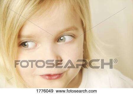 Cute little girl View Large Photo Image Stock Photo - Cute little girl. Fotosearch