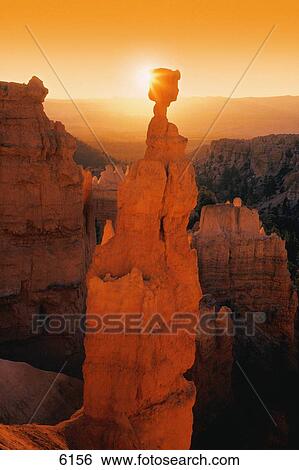 Stock Photograph - Rocky outcropping in deep canyon. Fotosearch