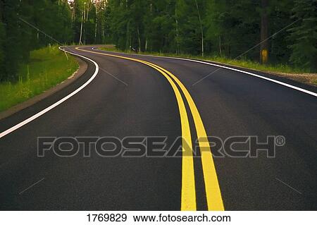Stock Photo - A double bend in the road. Fotosearch