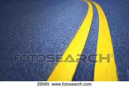 Double solid yellow line on road View Large Photo Image Stock Photography - Double solid yellow line on road. Fotosearch