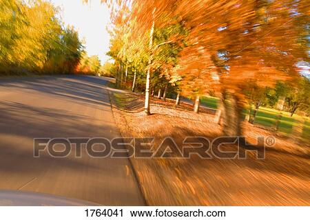 Driving quickly on a scenic road View Large Photo Image Stock Image - Driving quickly on a scenic road. Fotosearch