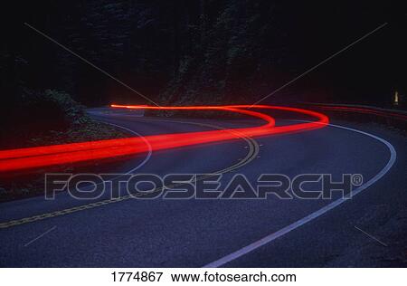 Stock Photo - Time delay tail-lights. Fotosearch