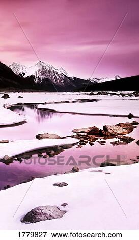 Stock Photo - A winter mountain scene. Fotosearch