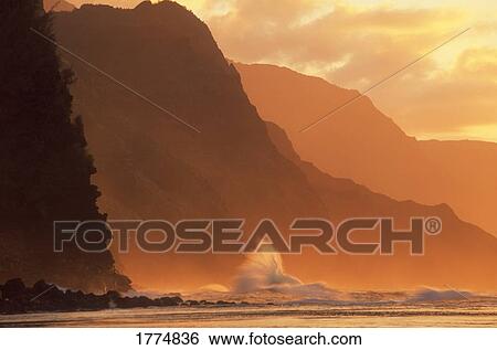 Incoming tide against the mountains View Large Photo Image Stock Photograph - Incoming tide against the mountains. Fotosearch