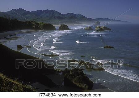 Picture - Natural rocky coastline. Fotosearch