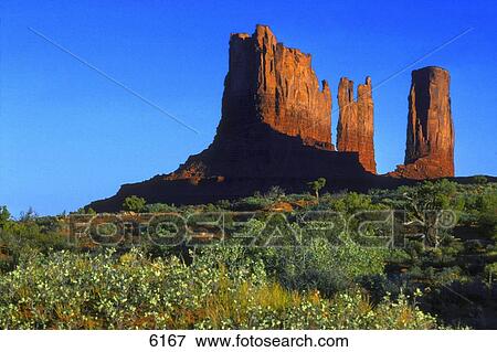 Red rock butte in desert Monument Valley View Large Photo Image Stock Photo - Red rock butte in desert Monument Valley. Fotosearch