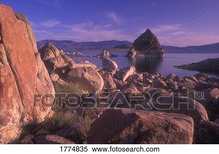 Rocky terrain and lake View Large Photo Image Stock Photography - Rocky terrain and lake. Fotosearch
