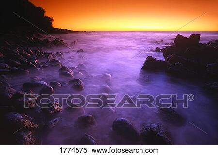 Sunset/rise over water View Large Photo Image Stock Photography - Sunset/rise over water. Fotosearch