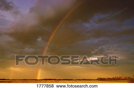 A field with a rainbow View Large Photo Image Stock Photo - A field with a rainbow. Fotosearch