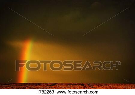 A rainbow in a dark sky View Large Photo Image Stock Image - A rainbow in a dark sky. Fotosearch