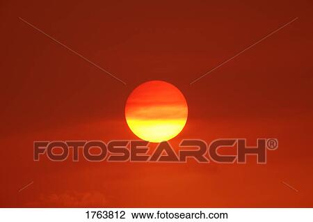 Stock Image - Fireball in the sky. Fotosearch