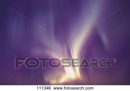 Stock Photograph - Northern lights Alberta Canada. Fotosearch
