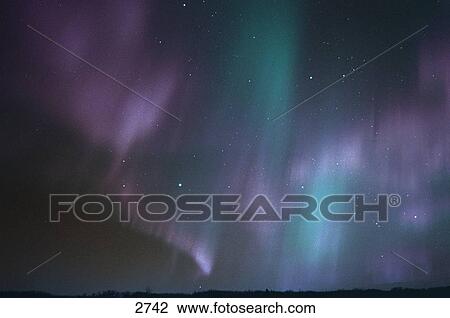 Stock Image - Northern lights. Fotosearch