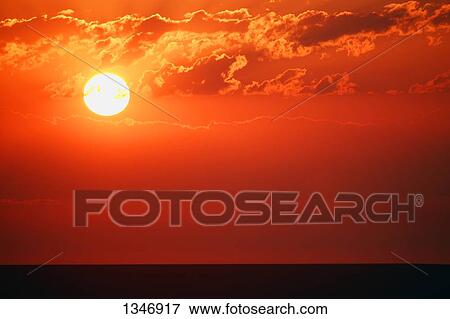 Red sky at night View Large Photo Image Stock Photo - Red sky at night. Fotosearch