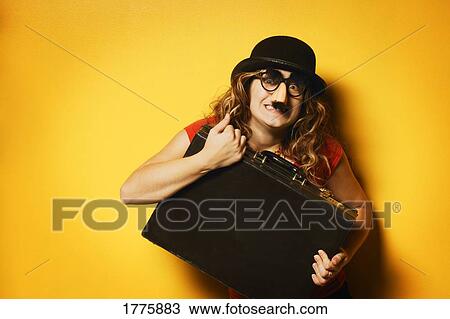 Stock Image - Lady dressed goofy. Fotosearch