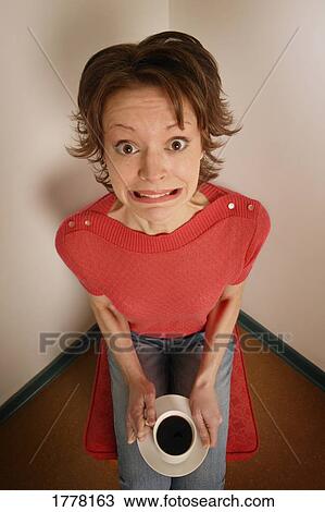 Stock Image - Stressed woman. Fotosearch