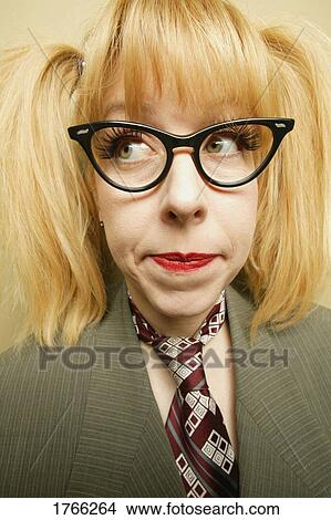 Picture - Woman with glasses. Fotosearch