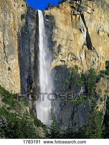 Stock Image - Bridal Veil Falls, Yosemite National Park. Fotosearch