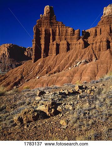 Chimney Rock, Capitol Reef National Park View Large Photo Image Stock Photo - Chimney Rock, Capitol Reef National Park. Fotosearch