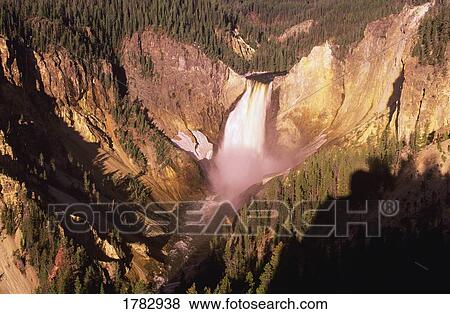 Stock Photo - Upper Yellowstone Falls, Yellowstone National Park. Fotosearch