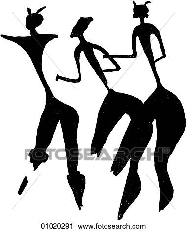 Signs & Symbols - line art Africa Pre-historic rock paintings from Southern Africa. View Large Illustration Clip Art - Signs & Symbols - line art Africa Pre-historic rock paintings from Southern Africa.. Fotosearch