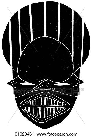 Signs & Symbols - line art Africa Wooden mask, Congo. The Congo can be described in various ways - The African country formerly known as Congo is now called Zaire. The separate, Republic of The Congo lies to the north of Zaire. Congo can also be taken t View Large Illustration Clip Art - Signs & Symbols - line art Africa Wooden mask, Congo. The Congo can be described in various ways - The African country formerly known as Congo is now called Zaire. The separate, Republic of The Congo lies to the north of Zaire. Congo can also be taken t. Fotosearch