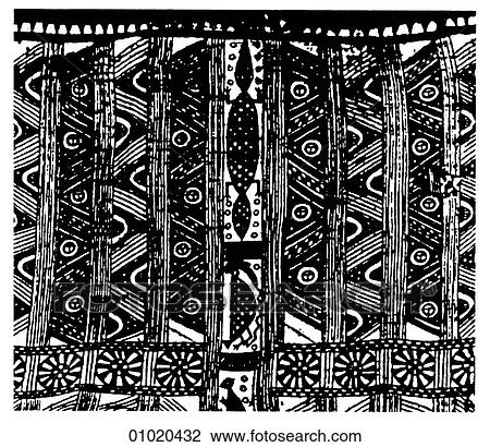 Drawing - Signs & Symbols - line art Africa Painted costume from the Ivory Coast. The Ivory Coast (officially the Republic of Cote d`Ivoire) is adjacent to Mali, Burkina Faso, Liberia and Guinea on the west coast of Africa.. Fotosearch