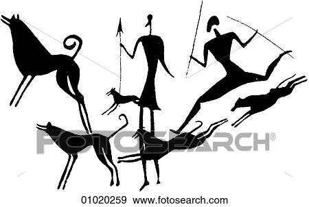 Signs & Symbols - line art Africa Pre-historic rock painting from Southern Africa. View Large Illustration Stock Illustration - Signs & Symbols - line art Africa Pre-historic rock painting from Southern Africa.. Fotosearch