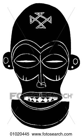 Stock Illustration - Signs & Symbols - line art Africa Wooden mask, Congo-Kinshasa. The Congo can be described in various ways - The African country formerly known as Congo is now called Zaire. The separate, Republic of The Congo lies to the north of Zaire. Congo can also b. Fotosearch