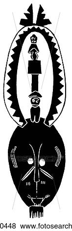 Stock Illustration - Signs & Symbols - line art Africa Wooden mask, Nigeria. The present-day Republic of Nigeria is located on the southwestern coast of Africa and has the largest population in Africa. The country is adjacent to Benin, Cameroon and Niger. The three largest. Fotosearch