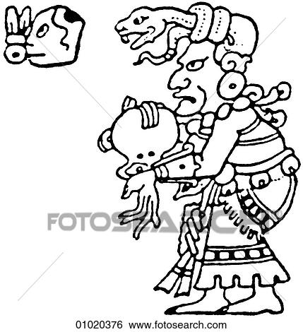 Stock Illustration - Signs & Symbols - line art Although the Maya had formed agricultural communities as early as 1500 BC, the classic period of their civilization began in AD 200 and lasted until AD 900. They cultivated maize, beans and squash and created magnificent and h. Fotosearch