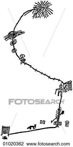 Signs & Symbols - line art Asia A pre-historic diagram of the shaman`s journey from the earth-bound world to the heavenly level. Siberia. Shaman comes from the Tunguso-Manchurian "saman" - "he who knows". In most cultures the shaman`s principle func View Large Illustration Drawing - Signs & Symbols - line art Asia A pre-historic diagram of the shaman`s journey from the earth-bound world to the heavenly level. Siberia. Shaman comes from the Tunguso-Manchurian "saman" - "he who knows". In most cultures the shaman`s principle func. Fotosearch