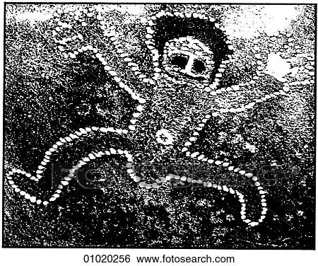 Stock Illustration - Signs & Symbols - line art Australia Wall painting. Fotosearch