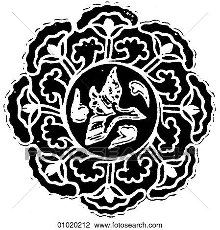 Signs & Symbols - line art China Han Dynasty Rosettes. The Han Dynasty lasted from (206 BC-AD 220) and was the second great dynasty of china. This period had so profound an effect on Chinese culture that the Chinese word for someone who is Chinese means View Large Illustration Drawing - Signs & Symbols - line art China Han Dynasty Rosettes. The Han Dynasty lasted from (206 BC-AD 220) and was the second great dynasty of china. This period had so profound an effect on Chinese culture that the Chinese word for someone who is Chinese means. Fotosearch