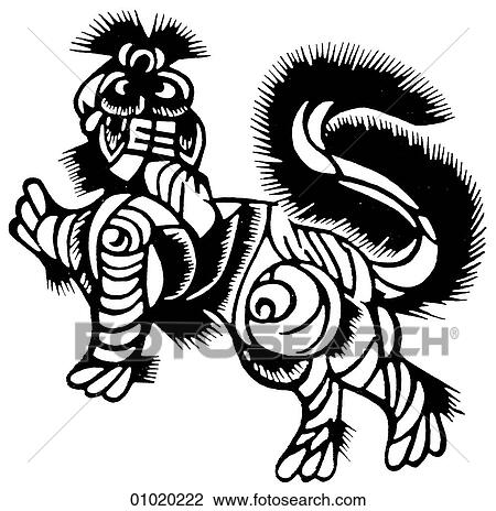Signs & Symbols - line art China The tiger was used by military officers as a symbol of fierceness and courage. View Large Illustration Drawing - Signs & Symbols - line art China The tiger was used by military officers as a symbol of fierceness and courage.. Fotosearch