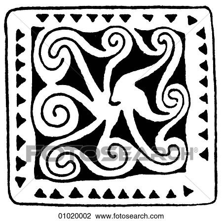 Drawing - Signs & Symbols - line art. Fotosearch