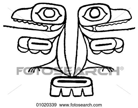 Signs & Symbols - line art Pacific Canada Haida tattoo of a raven. The Haida are one of the aboriginal tribes of the Pacific North West and today inhabit an area to the North and West of Vancouver, Canada, especially the Queen Charlotte Islands. Their c View Large Illustration Stock Illustration - Signs & Symbols - line art Pacific Canada Haida tattoo of a raven. The Haida are one of the aboriginal tribes of the Pacific North West and today inhabit an area to the North and West of Vancouver, Canada, especially the Queen Charlotte Islands. Their c. Fotosearch