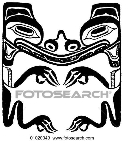 Signs & Symbols - line art Pacific Canada Haida painting of a bear The Haida are one of the aboriginal tribes of the Pacific North West and today inhabit an area to the North and West of Vancouver, Canada, especially the Queen Charlotte Islands. Their c View Large Illustration Stock Illustration - Signs & Symbols - line art Pacific Canada Haida painting of a bear The Haida are one of the aboriginal tribes of the Pacific North West and today inhabit an area to the North and West of Vancouver, Canada, especially the Queen Charlotte Islands. Their c. Fotosearch