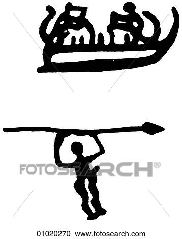 Clipart - Signs & Symbols - line art Scandinavia Sweden Pre-historic rock engravings from a cave on the island of Gstland. This island in the Baltic sea, has been a province of Sweden since 900 AD.. Fotosearch