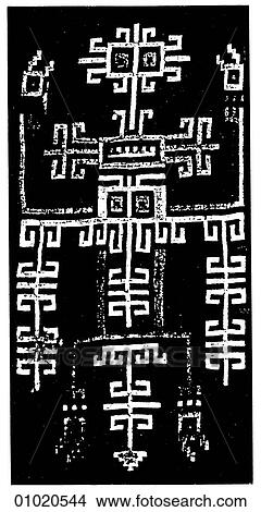 Signs & Symbols - line art Shawl woven from llama wool. Peru. View Large Illustration Stock Illustration - Signs & Symbols - line art Shawl woven from llama wool. Peru.. Fotosearch