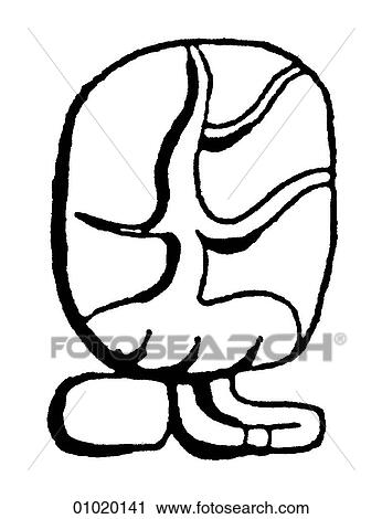 Clip Art - Signs & Symbols - line art Symbols representing the months in the Mayan calendar. Although the Maya had formed agricultural communities as early as 1500 BC, the classic period of their civilization began in AD 200 and lasted until AD 900. They cultivate. Fotosearch