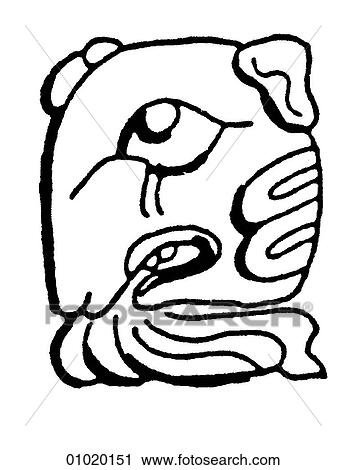 Clip Art - Signs & Symbols - line art Symbols representing the months in the Mayan calendar. Although the Maya had formed agricultural communities as early as 1500 BC, the classic period of their civilization began in AD 200 and lasted until AD 900. They cultivate. Fotosearch