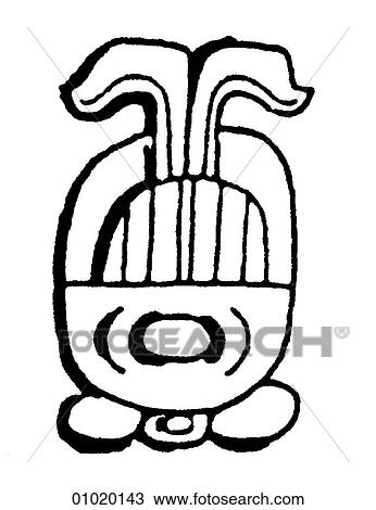 Drawing - Signs & Symbols - line art Symbols representing the months in the Mayan calendar. Although the Maya had formed agricultural communities as early as 1500 BC, the classic period of their civilization began in AD 200 and lasted until AD 900. They cultivate. Fotosearch