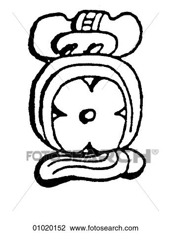 Drawing - Signs & Symbols - line art Symbols representing the months in the Mayan calendar. Although the Maya had formed agricultural communities as early as 1500 BC, the classic period of their civilization began in AD 200 and lasted until AD 900. They cultivate. Fotosearch