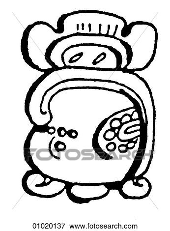 Stock Illustration - Signs & Symbols - line art Symbols representing the months in the Mayan calendar. Although the Maya had formed agricultural communities as early as 1500 BC, the classic period of their civilization began in AD 200 and lasted until AD 900. They cultivate. Fotosearch