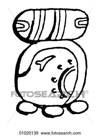 Stock Illustration - Signs & Symbols - line art Symbols representing the months in the Mayan calendar. Although the Maya had formed agricultural communities as early as 1500 BC, the classic period of their civilization began in AD 200 and lasted until AD 900. They cultivate. Fotosearch