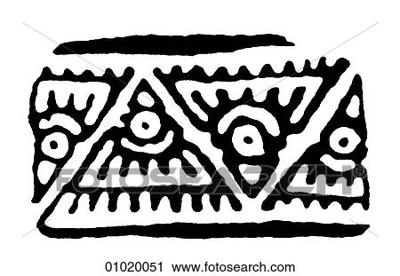 Signs & Symbols - line art The Americas Bird motif from Huastec. Mexico. View Large Illustration Clip Art - Signs & Symbols - line art The Americas Bird motif from Huastec. Mexico.. Fotosearch