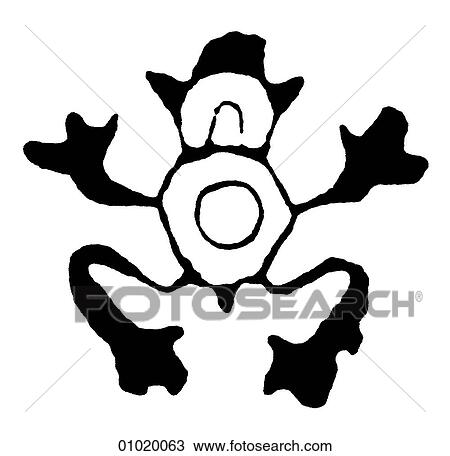 Signs & Symbols - line art The Americas View Large Illustration Drawing - Signs & Symbols - line art The Americas. Fotosearch