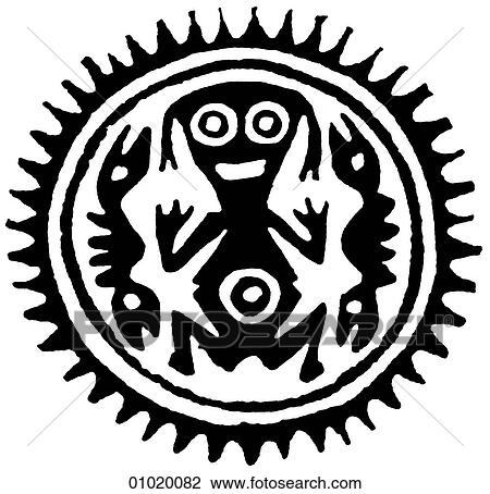 Signs & Symbols - line art The Americas Animal marks. View Large Illustration Drawing - Signs & Symbols - line art The Americas Animal marks.. Fotosearch