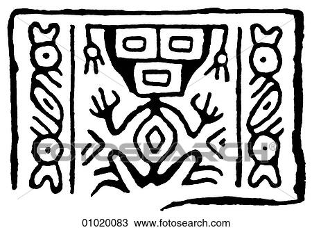 Signs & Symbols - line art The Americas Animal marks. View Large Illustration Drawing - Signs & Symbols - line art The Americas Animal marks.. Fotosearch